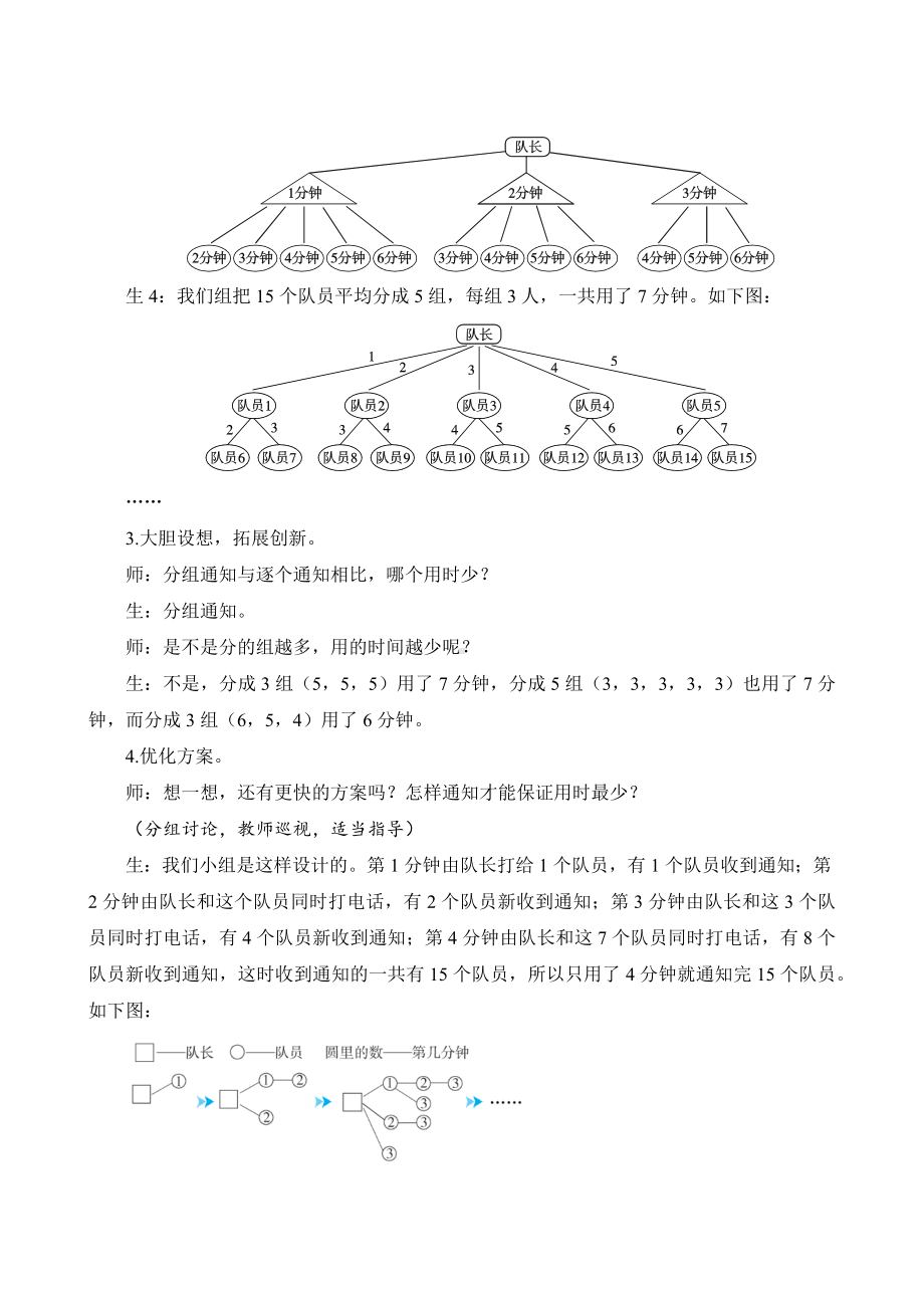 人教版数学五年级下册-实践活动《怎样通知最快》教案设计.docx_第3页