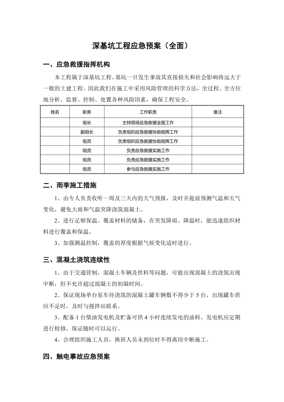 深基坑工程应急预案（全面）.docx_第1页