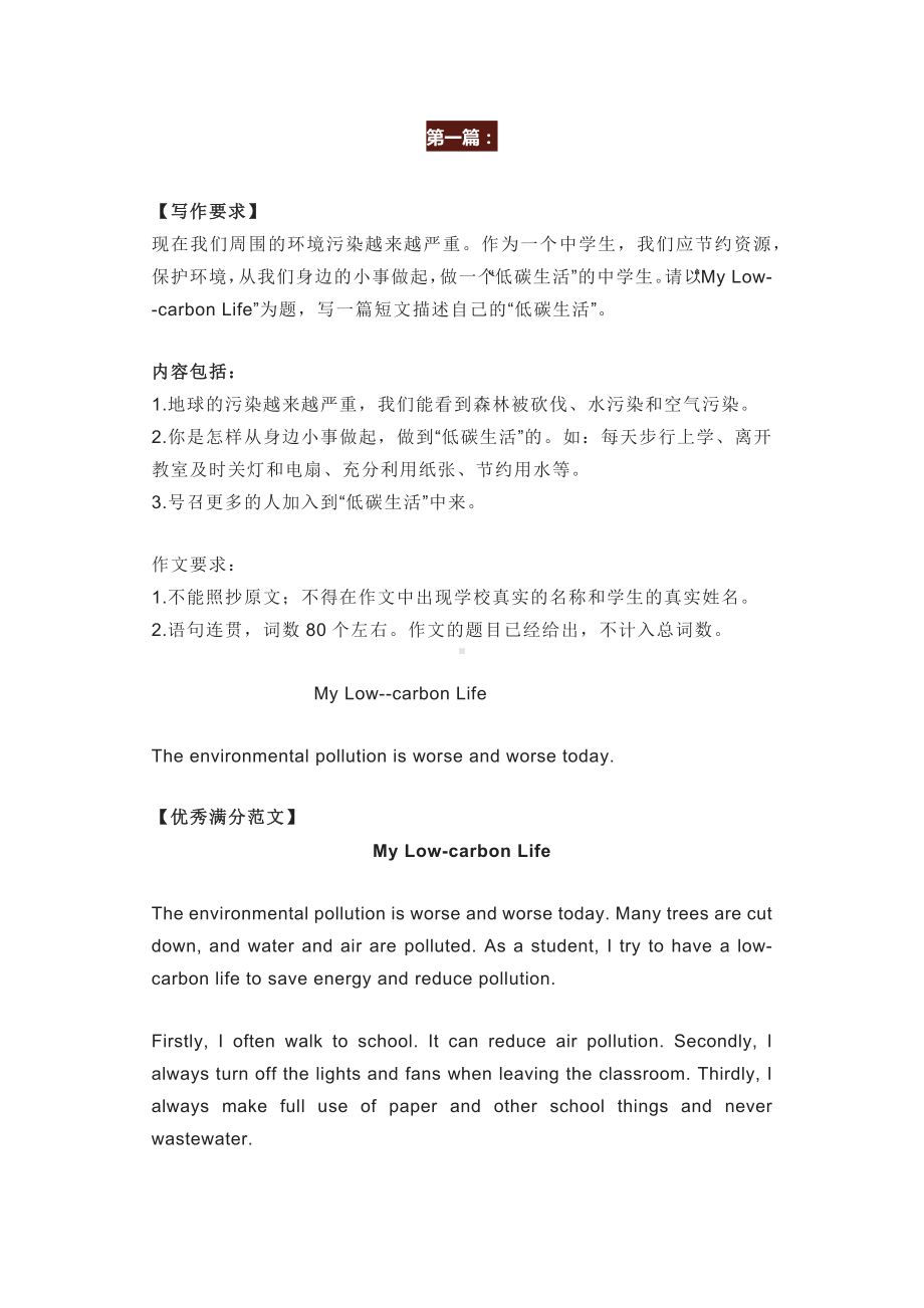 高中英语满分作文30篇.docx_第1页