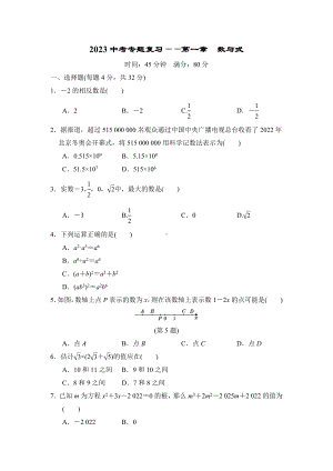 2023中考数学专题复习-第一章数与式.doc