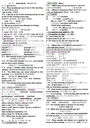 -人教新目标版七年级下册《英语》Unit 2知识点.docx