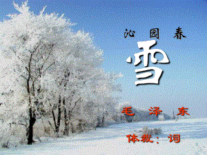 沁园春雪毛泽东.ppt