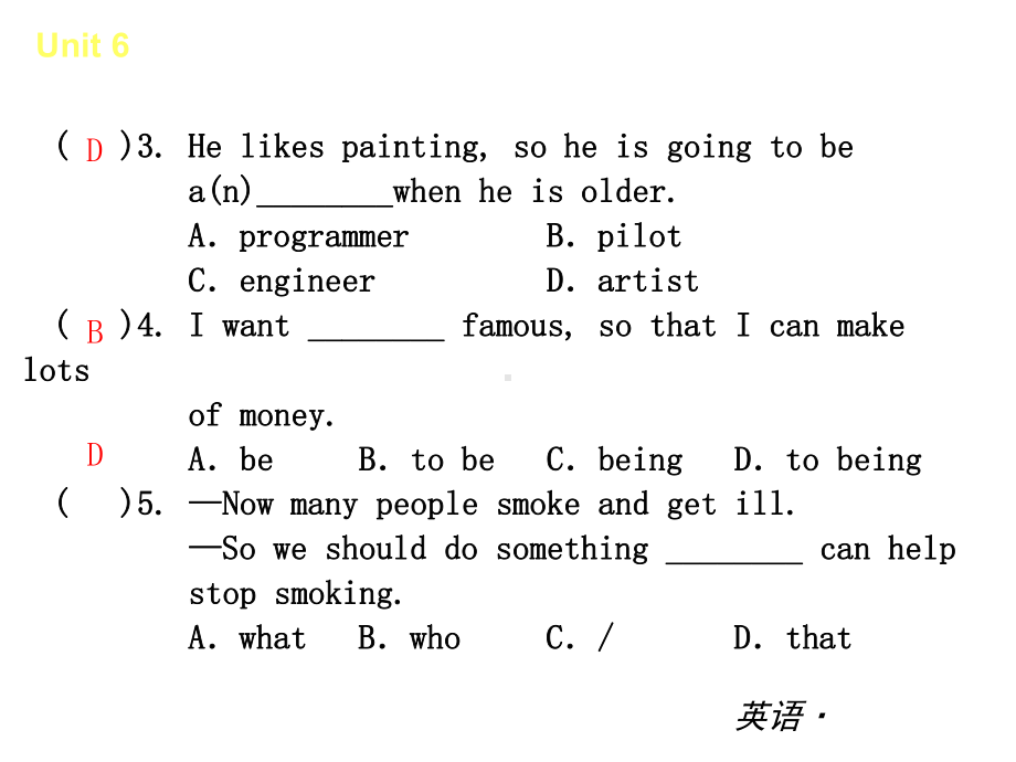 2013-2014学年人教版八年级英语上Unit6能力提升训练课件（24页）.ppt_第3页