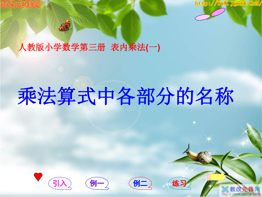 人教版二年级上册《乘法算式中各部分的名称》PPT课件.ppt_第1页