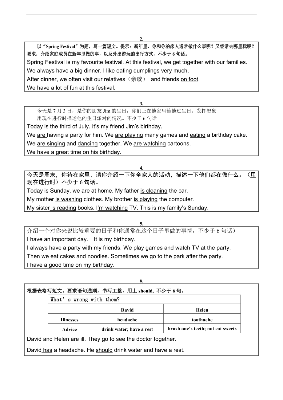 2023新牛津译林版（三起）五年级下册《英语》作文专项练习背诵篇.doc_第2页