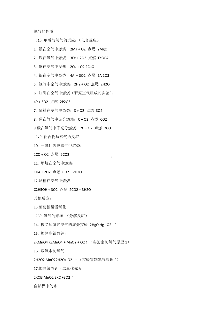 初中化学128道方程式汇总.docx_第1页