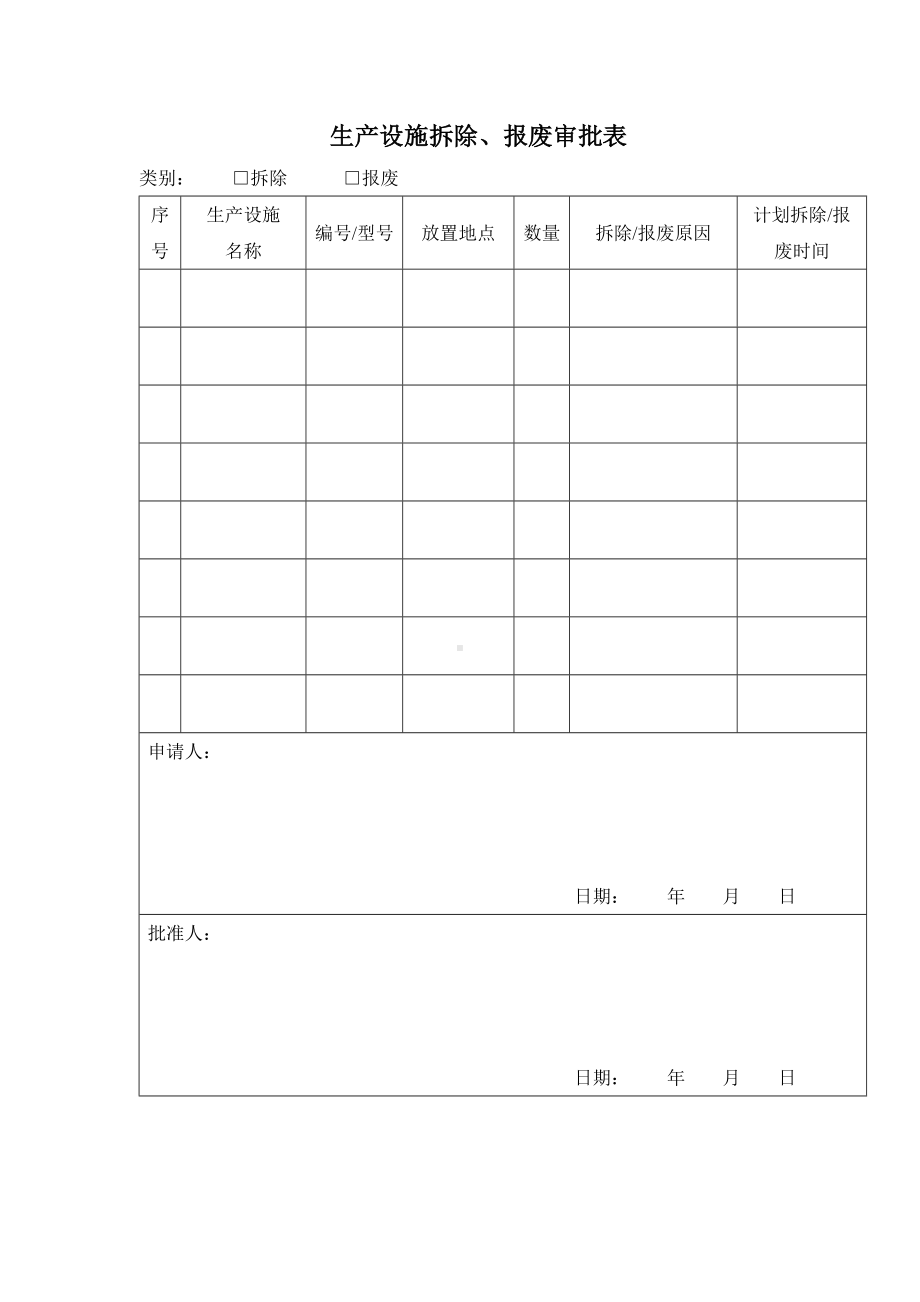 生产设施拆除、报废审批表.docx_第1页