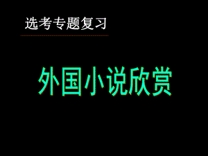 2014复习外国小说欣赏.ppt