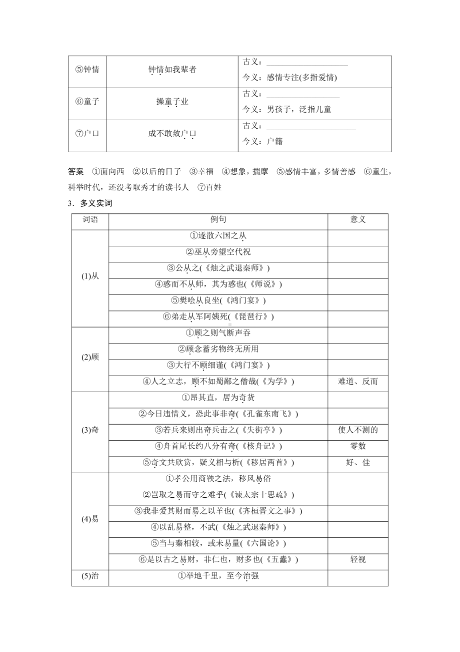 语文高考复习讲义-第2部分 教材文言文复习 课时23　《谏逐客书》《与妻书》《促织》.pdf_第2页