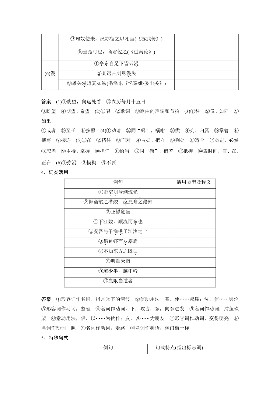 语文高考复习讲义-第2部分 教材文言文复习 课时19　《赤壁赋》《登泰山记》.pdf_第3页