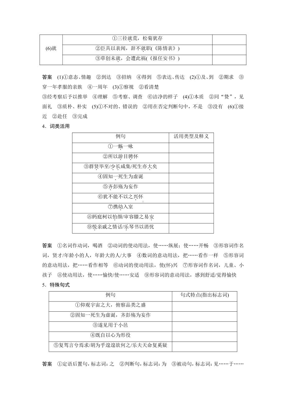 语文高考复习讲义-第2部分 教材文言文复习 课时31　《兰亭集序》《归去来兮辞并序》.pdf_第3页