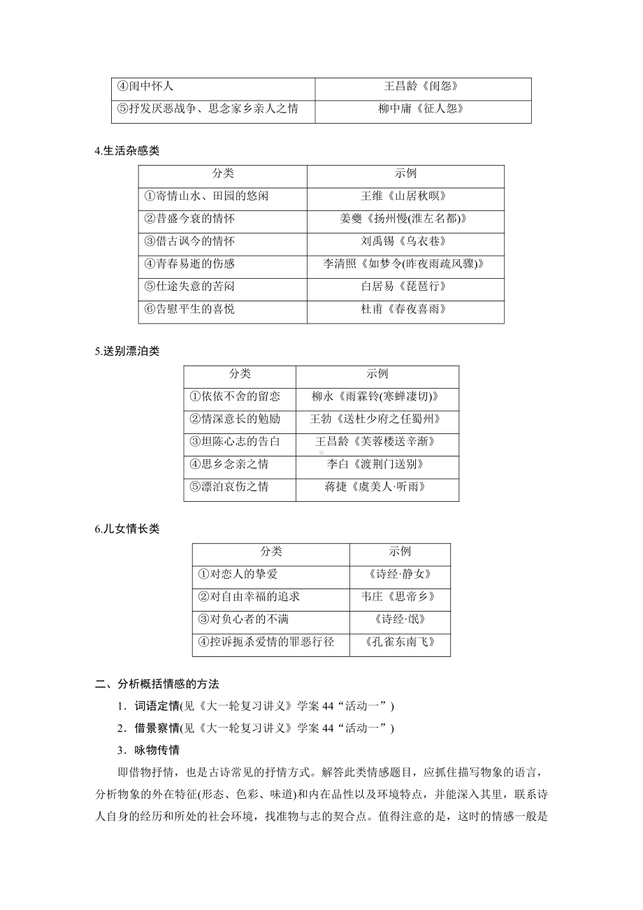 语文高考复习板块3 古诗阅读与鉴赏 学案44　把握情感内涵—家国情怀潜心体悟.pdf_第2页