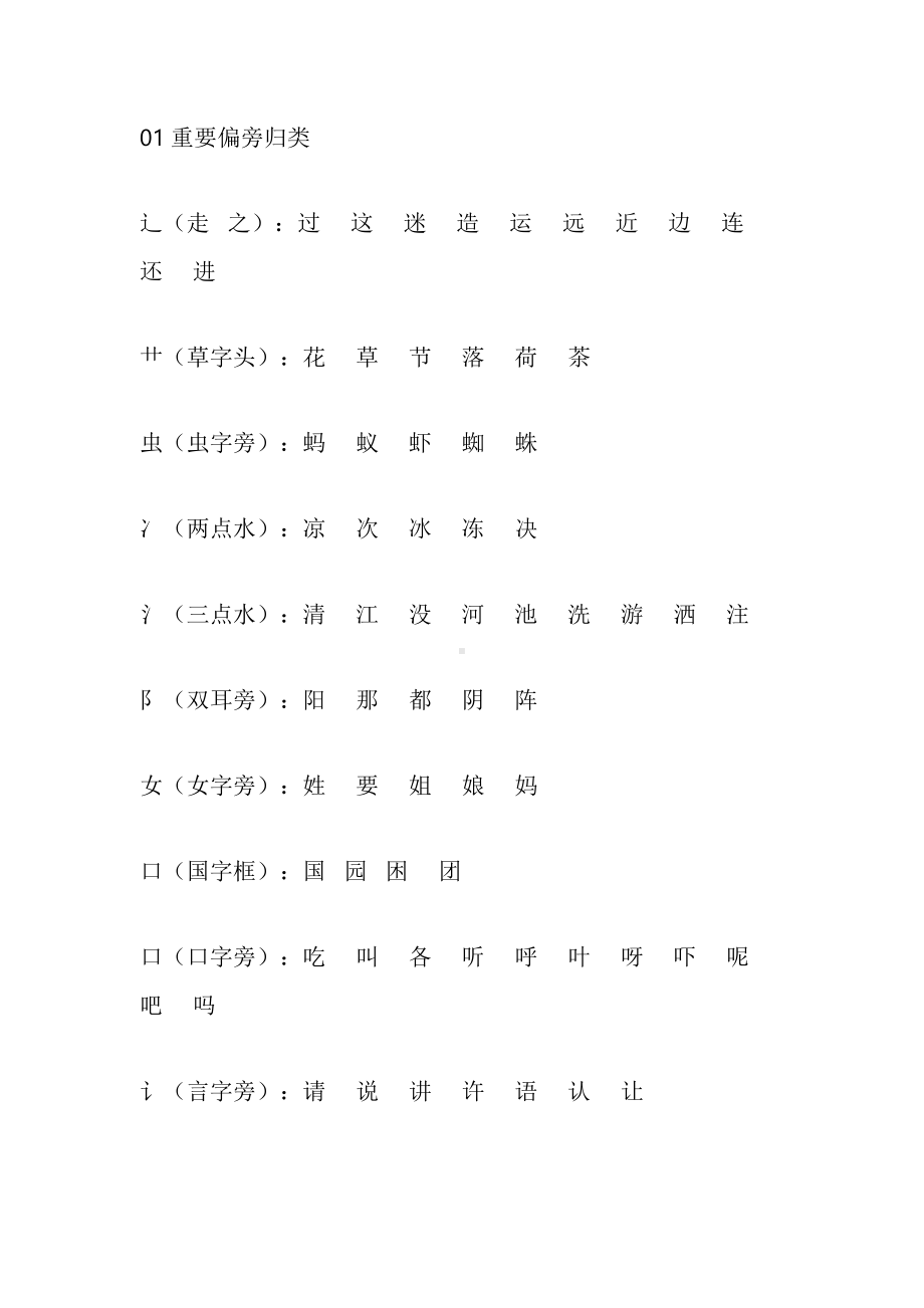 小学语文各种题型汇总（偏旁、量词、形近字、仿写、造句）.docx_第1页