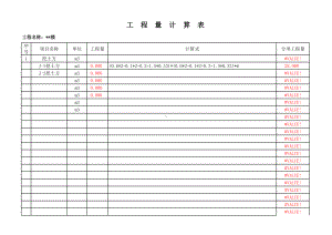 工程量计算表样.xls