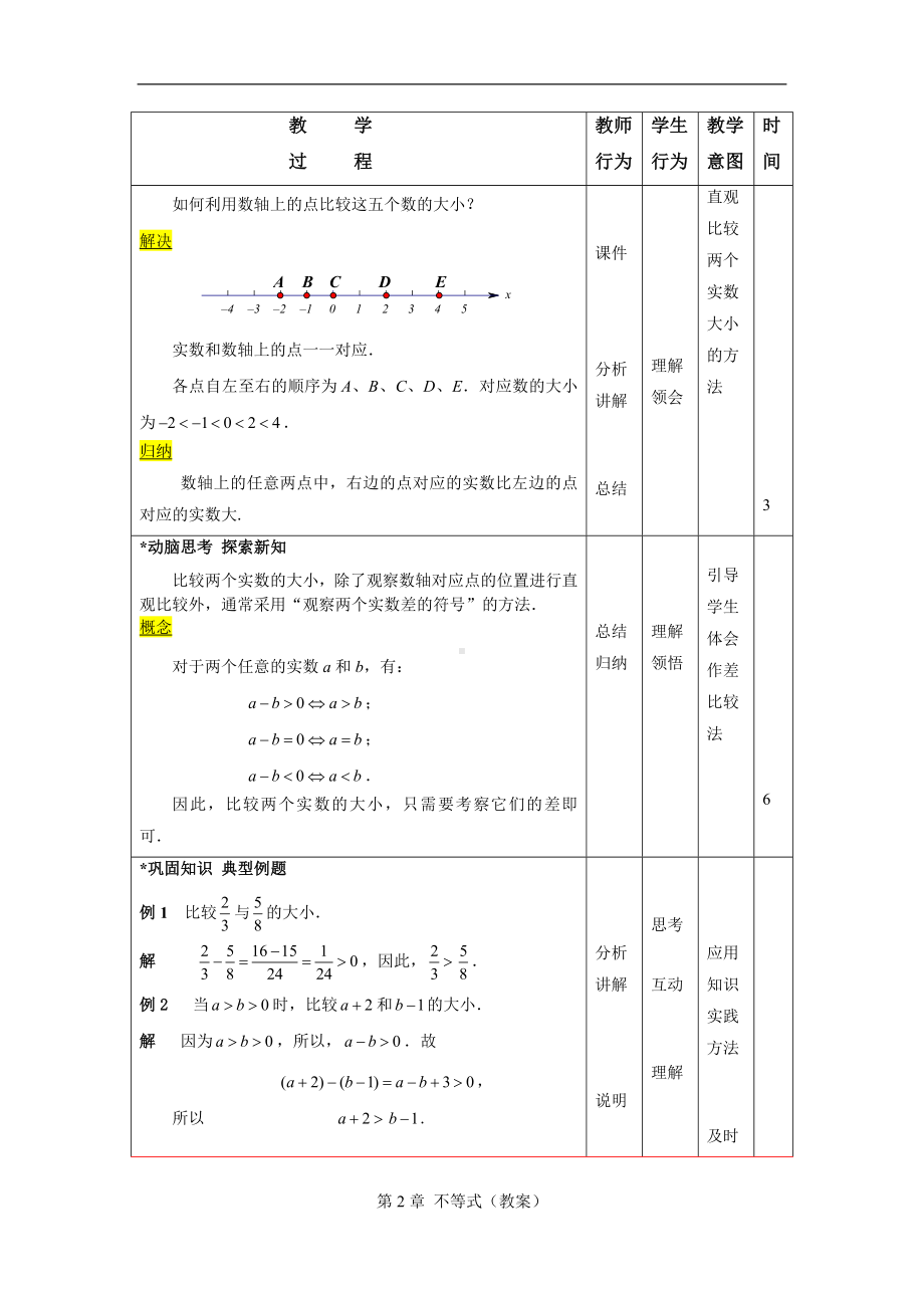 （课题）2.1不等式的基本性质参考模板范本.doc_第2页