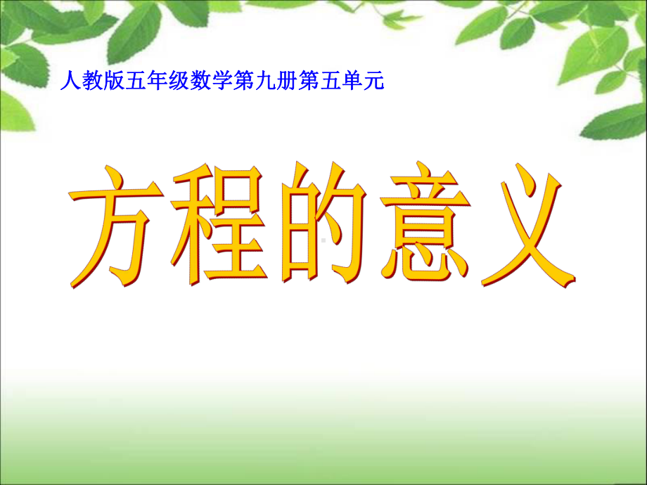 《简易方程》方程的意义.ppt_第1页