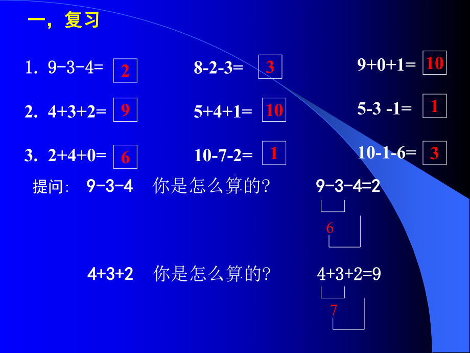 人教版小学一年级数学加减混合运算课件[1].ppt_第2页