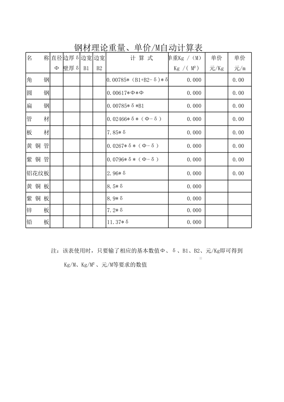 给排水及暖通安装工程量计算表格（自动计算）.xls_第3页