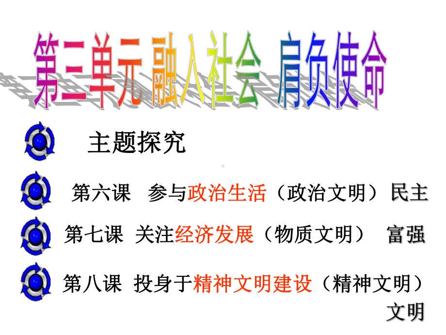 人教版九年级全册第三单元第六课第1框《人民当家作主的法治国家》课件（共25张PPT）.ppt_第1页