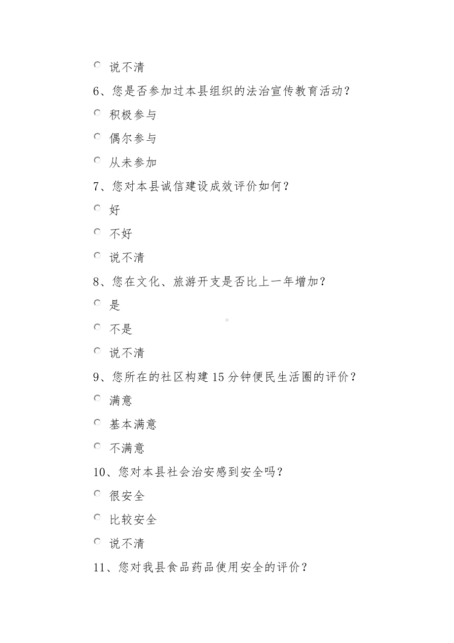 创建省级文明县城调查问卷.docx_第2页