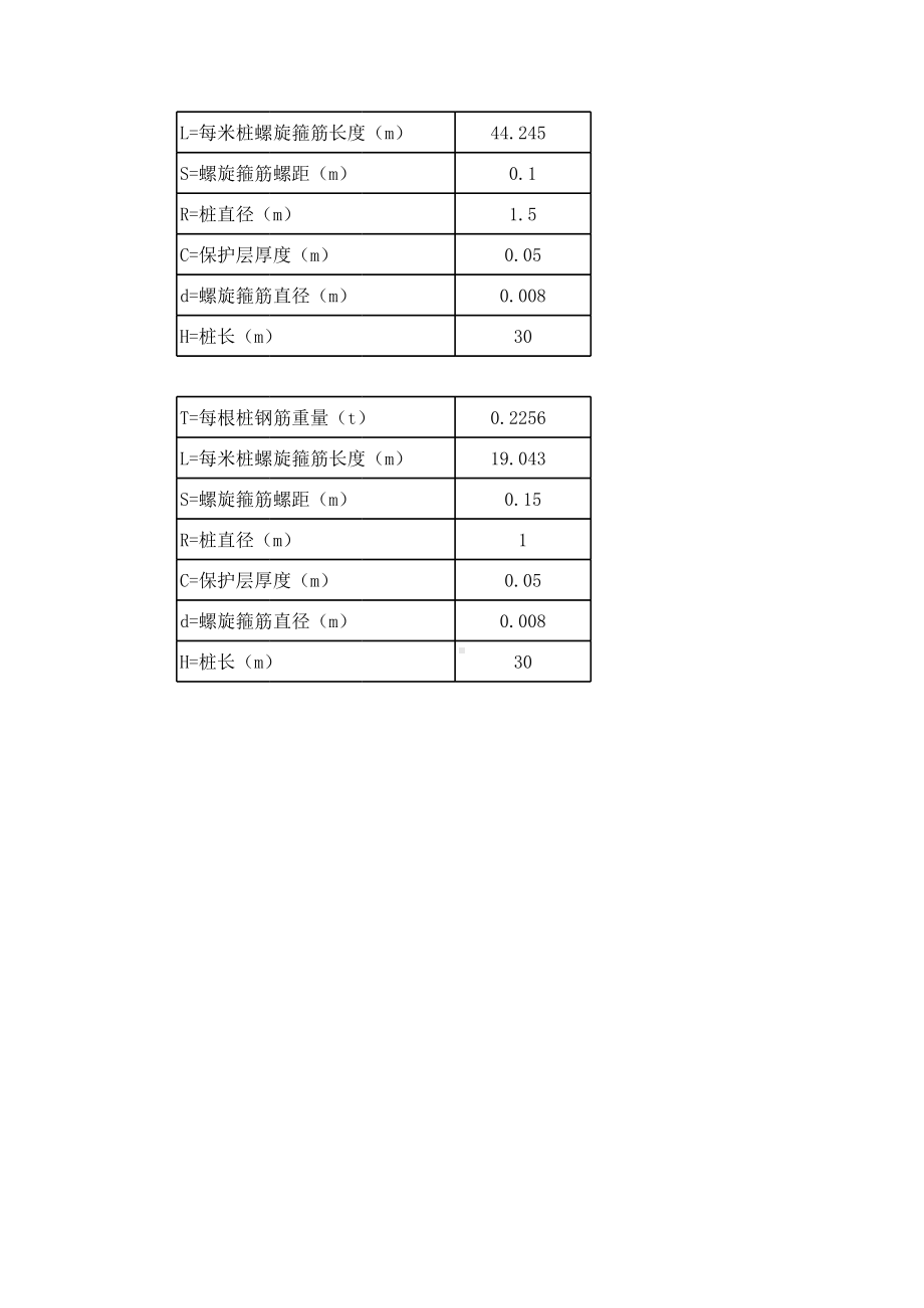 螺旋筋工程量计算表格（自动计算）.xls_第3页