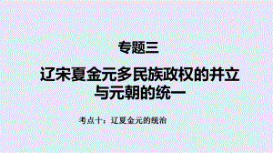 考点10辽夏金元的统治ppt课件-（部）统编版（2019）《高中历史》必修中外历史纲要上册.pptx