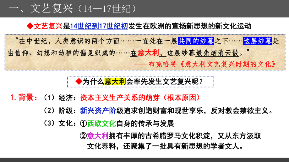 第8课 欧洲的思想解放运动 授课ppt课件-（部）统编版（2019）《高中历史》必修中外历史纲要下册.pptx_第3页