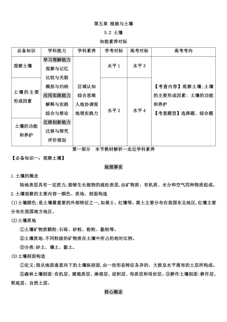 地理人教版高中必修一（2019年新编）-5-2 土壤 教案.docx_第1页