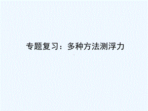 中考物理 多种方法测浮力复习课件 人教新课标版.ppt