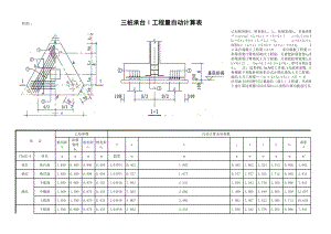 三桩承台工程量计算表（直接套用）.xls