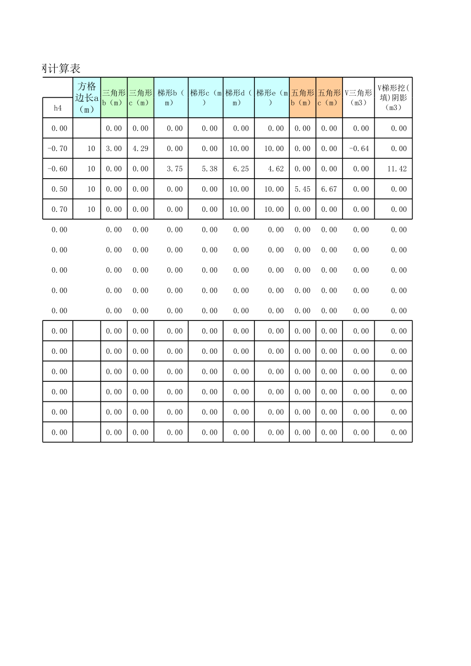 土石方方格网自动算工程量.xls_第3页