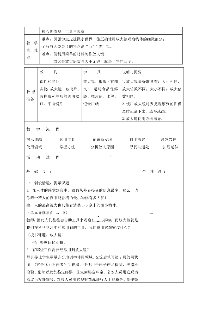 六年级科学下册 放大镜（四）教案 教科版.doc_第2页