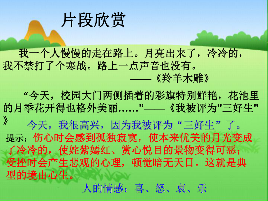 作文指导之五：景物描写表现人物心理描写.ppt_第2页