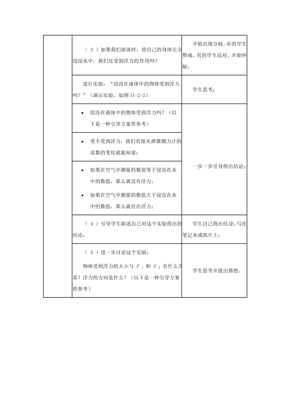 八年级物理 科学探究—浮力的大小教案 教科版.doc_第2页