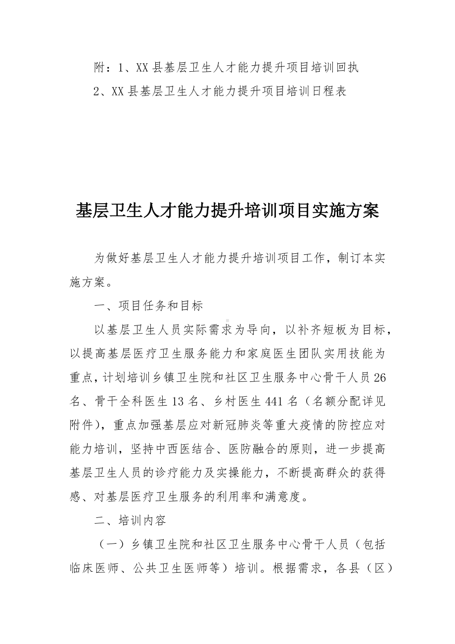 基层卫生人才能力提升项目培训实施方案.docx_第3页