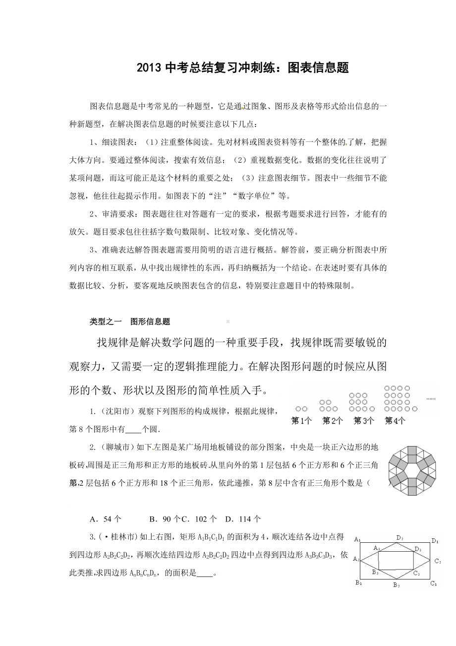 2013中考总结复习冲刺练：图表信息题.doc_第1页