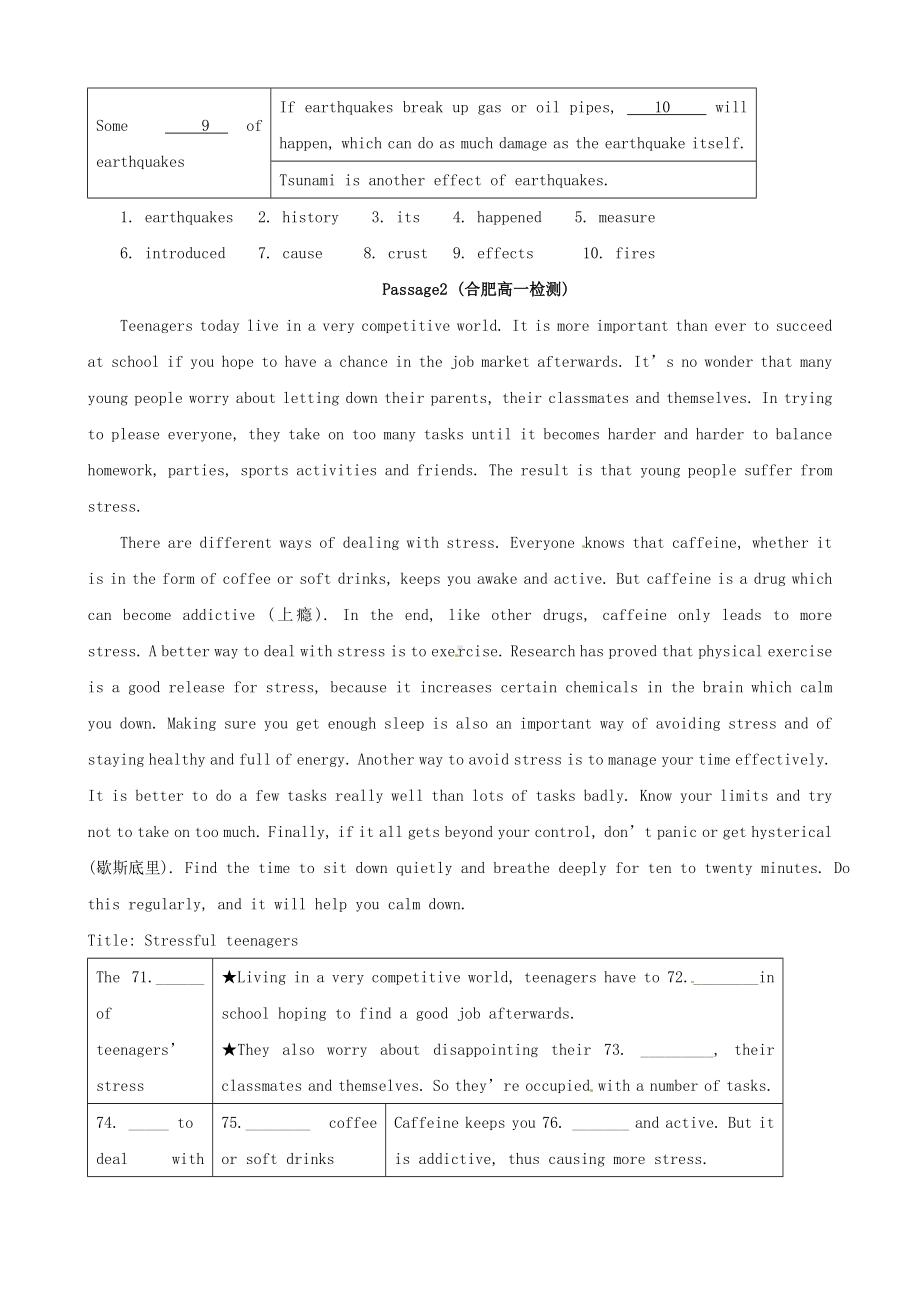 高中英语 安徽特有题型检测题库 新人教版必修4.doc_第2页