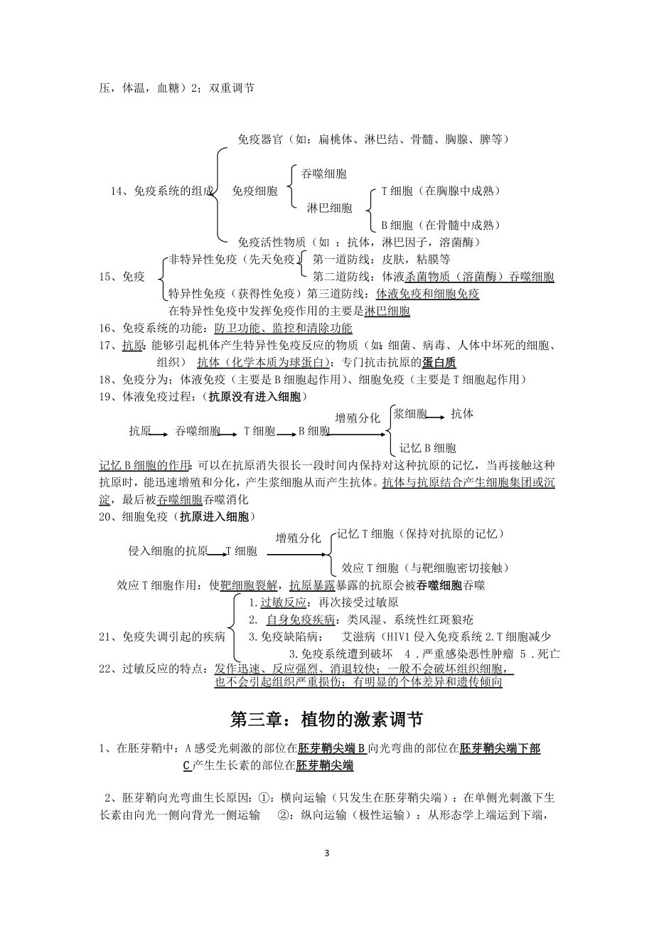 高考生物必修3知识点总结(已做最佳处理).doc_第3页