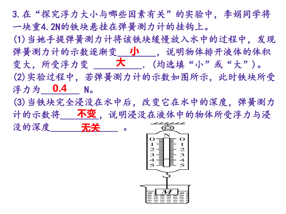 第十章浮力（思维导图和练习答案）.ppt_第3页