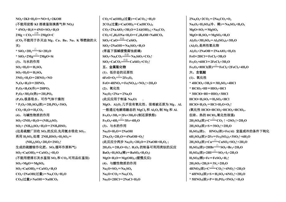 高中化学 史上最全的高考化学方程式总结 苏教版.doc_第3页