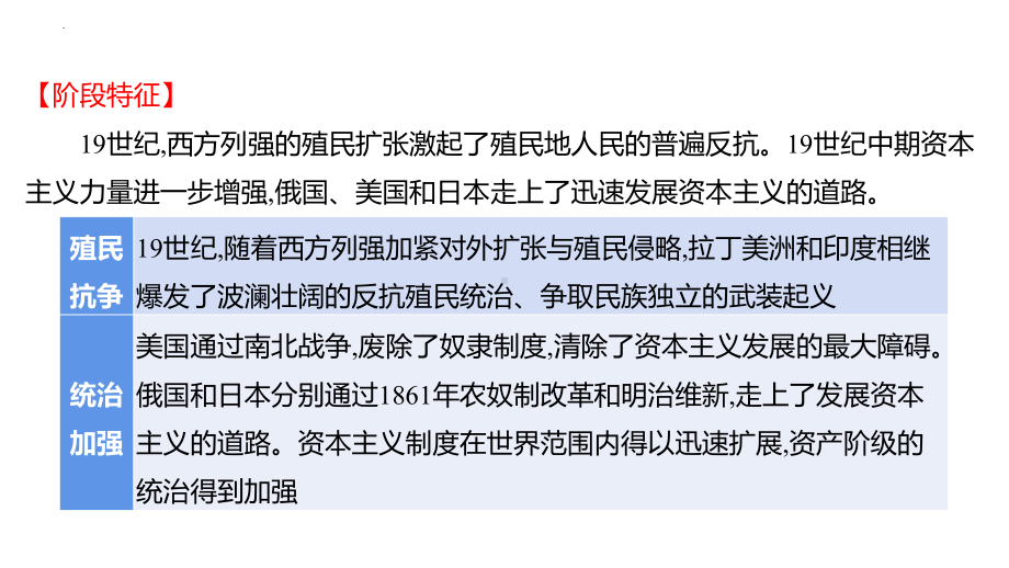 2023年山东省中考历史考点梳理第二十一单元 殖民地人民的反抗与资本主义制度的扩展ppt课件.pptx_第3页