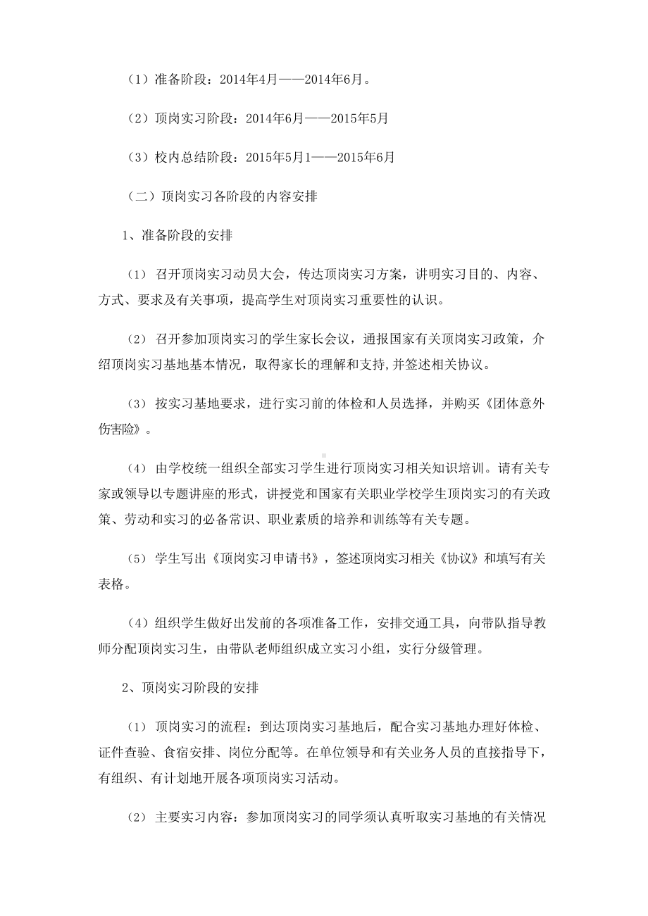 中等职业技术学校学生顶岗实习方案.docx_第2页