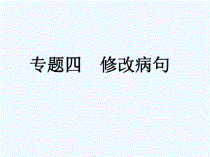 2011年中考语文复习专题四 修改病句课件 人教新课标版.ppt