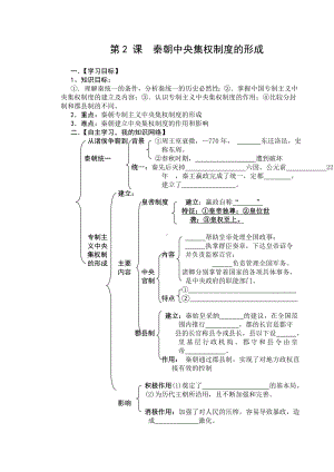 秦朝集权制度的演变（学案）.doc