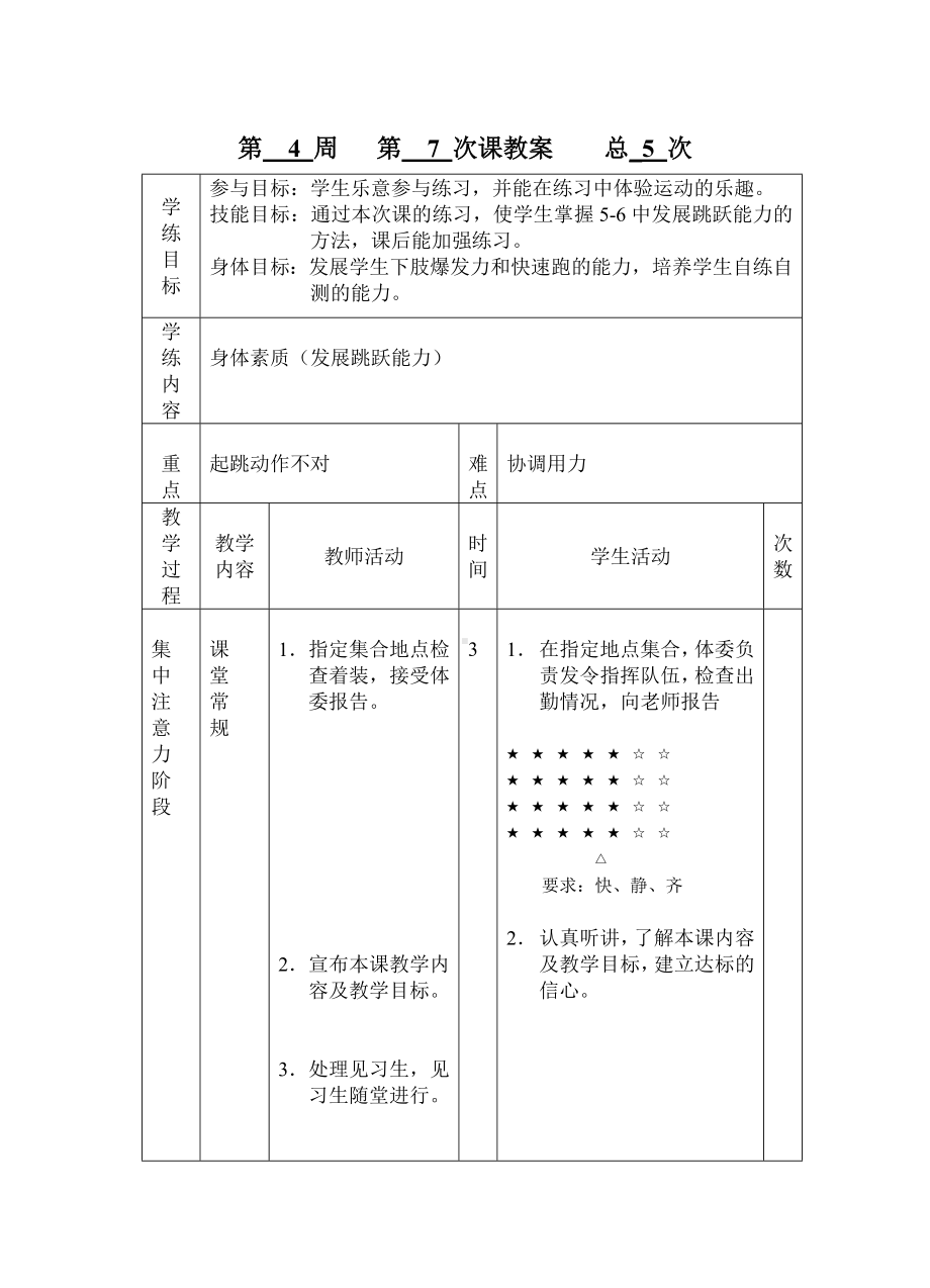 苏教版初中体育《发展跳跃能力》教学设计.doc_第1页