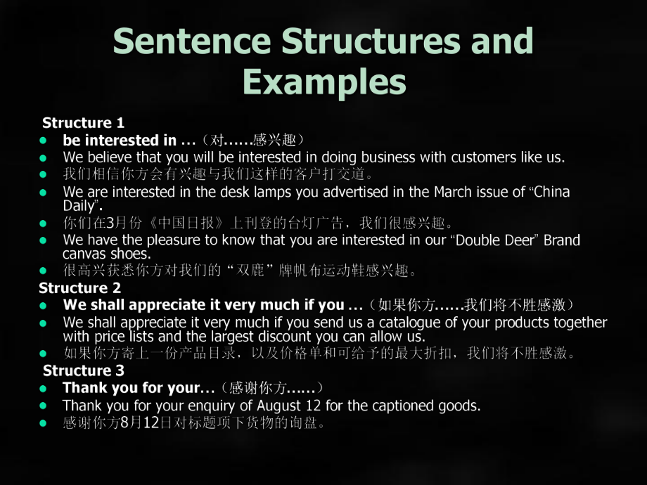 《Business letter 》课件3[1][1].1.2 Enquiries and Replies.ppt_第2页