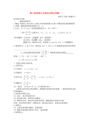 高考数学复习点拨 直线方程单元总结.doc