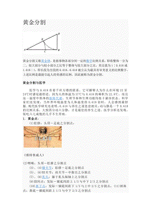 黄金分割与医学.doc