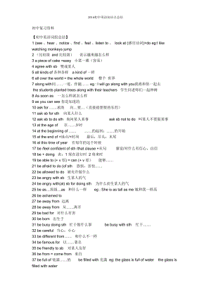 2014中考初中英语知识点总结.doc