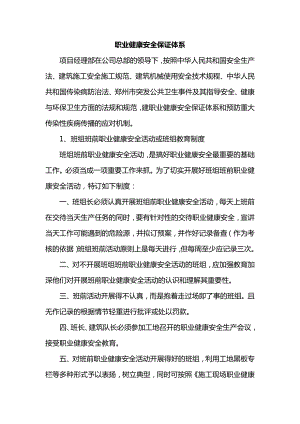 职业健康安全保证体系.docx